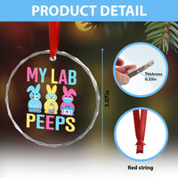 Easter Lab Tech Crystal Glass Ornament Cute Bunny My Lab Peeps - Wonder Print Shop