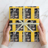 Easter Raccoon Iced Coffee Wrapping Paper Roll Funny Trash Panda Egg Painting