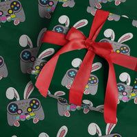 Easter Video Game Wrapping Paper Roll Bunny Eggs Gaming Gamer - Wonder Print Shop