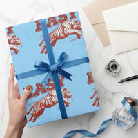 Easy Tiger Wrapping Paper Roll Vintage Distressed Tiger Trendy Grunge Indie Boho
