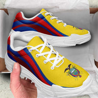 Ecuador Football Chunky Sneakers Flag-Inspired Curve Style