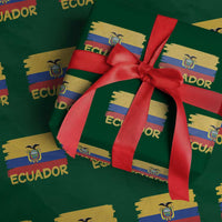 Ecuadorian Heritage Brushstroke Ecuador Flag Graphic Wrapping Paper Roll