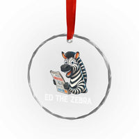 Ed the Zebra Meme Crystal Glass Ornament Funny Viral Animal Escape Internet Humor Fans - Wonder Print Shop