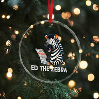 Ed the Zebra Meme Crystal Glass Ornament Funny Viral Animal Escape Internet Humor Fans TS02
