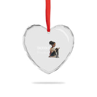 Education Freedom Heart Crystal Glass Ornament Black Teacher Books - Wonder Print Shop