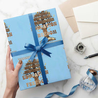 Education Is Freedom Teacher Gift Wrapping Paper Roll Inspirational Africa Map Book Stack - Wonder Print Shop
