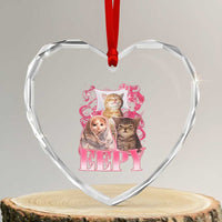 Eepy Sleepy Cats Y2K Bootleg Meme Graphic Heart Crystal Glass Ornament Funny Internet Culture Humor