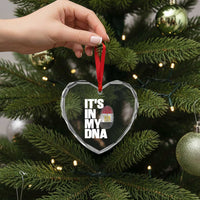 Egypt It's In My DNA Flag Fingerprint Graphic Heart Crystal Glass Ornament Egyptian Heritage Pride Roots