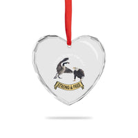 Elbows Up Heart Crystal Glass Ornament Canada Is Not For Sale Goose Vs Eagle - Wonder Print Shop