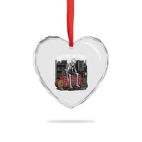 Electrician Skeleton Heart Crystal Glass Ornament Waiting On Parts Funny Graphic