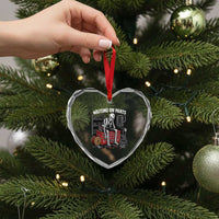 Electrician Skeleton Heart Crystal Glass Ornament Waiting On Parts Funny Graphic