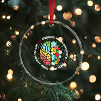 Embrace Neurodiversity Crystal Glass Ornament Neurodiverse Brain Autism Awareness ADHD Autistic TS02