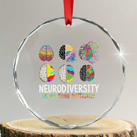 Embrace Neurodiversity Crystal Glass Ornament We All Think Differently TS02