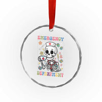 Emergency Department Skeleton Nurse Easter Crystal Glass Ornament ER Nursing Room TS02
