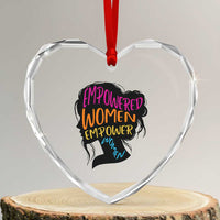 Empowered Women Empower Women Heart Crystal Glass Ornament - Wonder Print Shop