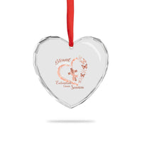 Endometrial Cancer Warrior Gift Heart Crystal Glass Ornament Blessed To Be Called A Survivor