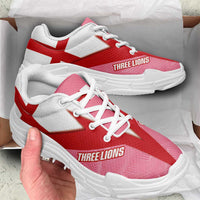England 2026 World Football Chunky Sneakers Three Lions Pink And Flag Color
