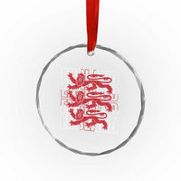 England Flag Lion Symbol English Pride Crystal Glass Ornament