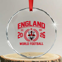 England Football Flag Crystal Glass Ornament Lion St George Cross Soccer Fan Patriotic