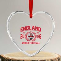England Football Flag Heart Crystal Glass Ornament Lion St George Cross Soccer Fan Patriotic
