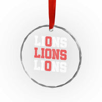 England Lions Soccer English Pride Crystal Glass Ornament