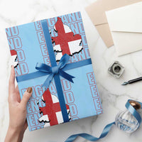 England Map St George's Cross English Roots Wrapping Paper Roll