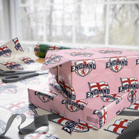 England Patriotic Crest St George Cross Flag Graphic Wrapping Paper Roll English Lion Crest Heritage Pride Souvenir