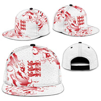 England Rugby Pride Snapback Cap Tudor Rose Flame Fire Style