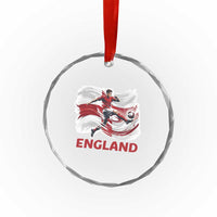 England Soccer Fan English Flag Crystal Glass Ornament