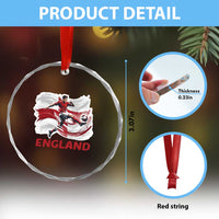 England Soccer Fan English Flag Crystal Glass Ornament