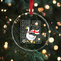 England Soccer Football Crystal Glass Ornament Silly Goose England Flag Fan Supporter