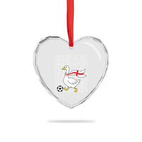 England Soccer Football Heart Crystal Glass Ornament Silly Goose England Flag Fan Supporter