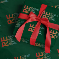 Environmental Activism Wrapping Paper Roll Recycle Reuse Renew Rethink Earth Day