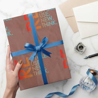 Environmental Activism Wrapping Paper Roll Recycle Reuse Renew Rethink Earth Day