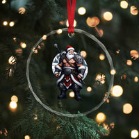 Epic Viking Santa Christmas Crystal Glass Ornament Barbarian Style Holiday Warrior Claus - Wonder Print Shop