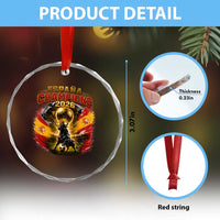 Espana Champions 2026 Crystal Glass Ornament Spain Football Fan Spanish Bull Graphic
