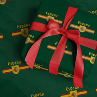 Espana Escudo Retro Spain Coat of Arms and Flag Español Wrapping Paper Roll