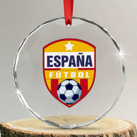 Espana Spain Soccer Football Fan Spanish Flag Crystal Glass Ornament
