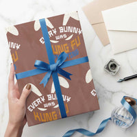 Every Bunny Was Kung Fu Fighting Wrapping Paper Roll Funny Easter Vintage Rabbit Face