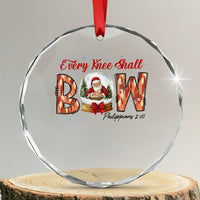 Every Knee Shall Bow Crystal Glass Ornament Santa Christmas Nativity Scene Bible Verse - Wonder Print Shop