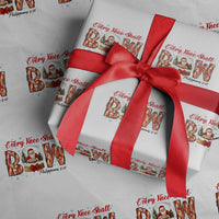 Every Knee Shall Bow Wrapping Paper Roll Santa Christmas Nativity Scene Bible Verse - Wonder Print Shop