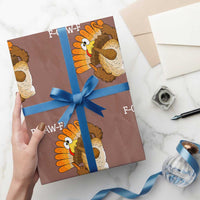 F-Caw-F Funny Silly Turkey Wrapping Paper Roll Happy Thanksgiving Day Family Dinner - Wonder Print Shop