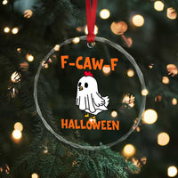 F Caw F Ghost Chicken Costume Crystal Glass Ornament Funny Cute Halloween Poultry Lover TS02