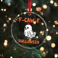 F Caw F Ghost Chicken Costume Crystal Glass Ornament Funny Cute Halloween Poultry Lover TS02
