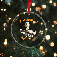 F Caw F Goose With Gun Crystal Glass Ornament Funny Rebellious Gift TS12