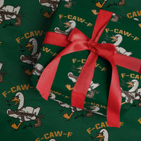 F Caw F Goose With Gun Wrapping Paper Roll Funny Rebellious Gift - Wonder Print Shop
