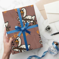 F Caw F Goose With Gun Wrapping Paper Roll Funny Rebellious Gift - Wonder Print Shop