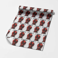 F Caw F Gothic Chicken Horror Wrapping Paper Roll Creepy Skull Rooster Halloween Dark Humor - Wonder Print Shop