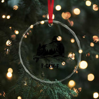 F Caw F Gothic Raven and Witch Crystal Glass Ornament Funny Halloween Spooky October Vibes TS02