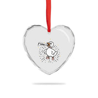 F Caw F Grumpy Goose Heart Crystal Glass Ornament Funny Attitude Meme Gift - Wonder Print Shop
